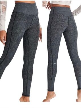 Alo Yoga Women's Heathered Dark Gray High-Waist Alosoft Leggings Sz Small